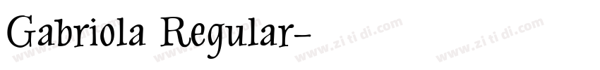 Gabriola Regular字体转换